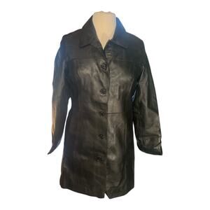 R&O by Reilly Olmes Women’s 100% Leather Jacket, Long, XL